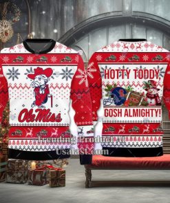 NCAA Ole Miss Rebels Hotty Toddy Gosh Almighty Ugly Christmas Sweater