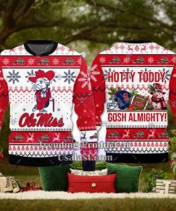 NCAA Ole Miss Rebels Hotty Toddy Gosh Almighty Ugly Christmas Sweater