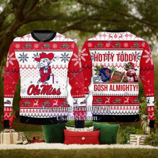 NCAA Ole Miss Rebels Hotty Toddy Gosh Almighty Ugly Christmas Sweater