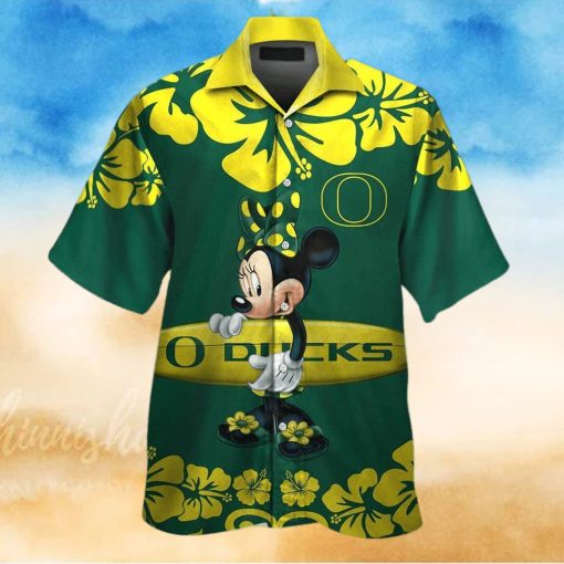 NCAA Oregon Ducks And Minnie Mouse Hawaiian Shirt Tropical Aloha Beach Lovers Gift