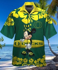 NCAA Oregon Ducks And Minnie Mouse Hawaiian Shirt Tropical Aloha Beach Lovers Gift