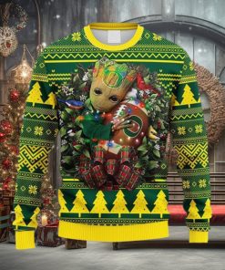 NCAA Oregon Ducks Groot Hug Christmas Ugly 3D Sweater For Men And Women Gift Ugly Christmas