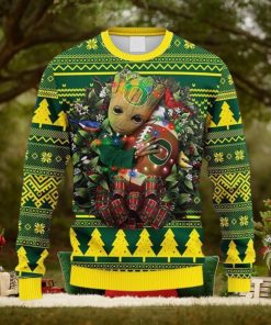 NCAA Oregon Ducks Groot Hug Christmas Ugly 3D Sweater For Men And Women Gift Ugly Christmas