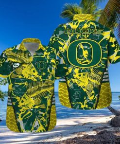NCAA Oregon Ducks Hawaiian Shirt Fish Skeleton Gift For Him