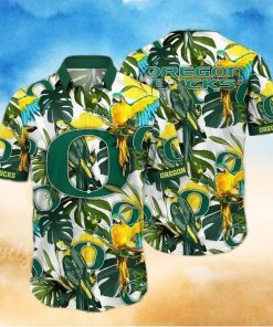 NCAA Oregon Ducks Hawaiian Shirt Palm Leaves Pattern Summer Beach Gift