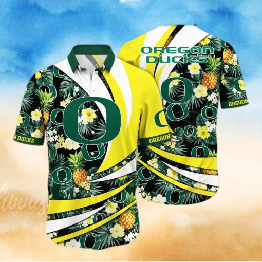 NCAA Oregon Ducks Hawaiian Shirt Pineapple Pattern Trendy Summer Gift