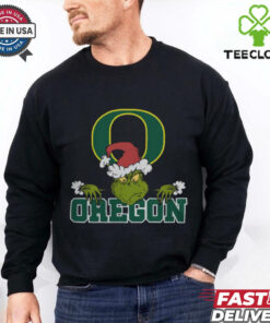 NCAA Oregon Ducks Logo Football Grinch Christmas T Shirt