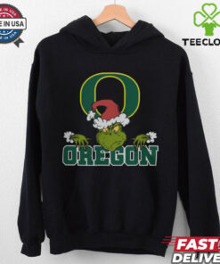 NCAA Oregon Ducks Logo Football Grinch Christmas T Shirt