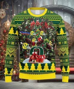 NCAA Oregon Ducks Tree Fleece 3D Sweater For Men And Women Gift Ugly Christmas