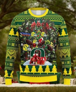 NCAA Oregon Ducks Tree Fleece 3D Sweater For Men And Women Gift Ugly Christmas