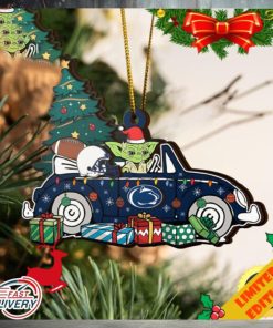 NCAA Penn State Nittany Lions And Baby Yoda Christmas Ornament 2023 Christmas Tree Decorations