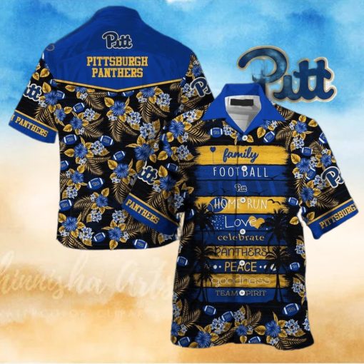 NCAA Pitt Panthers Hawaiian Shirt Family Football Homerun Team Spirit