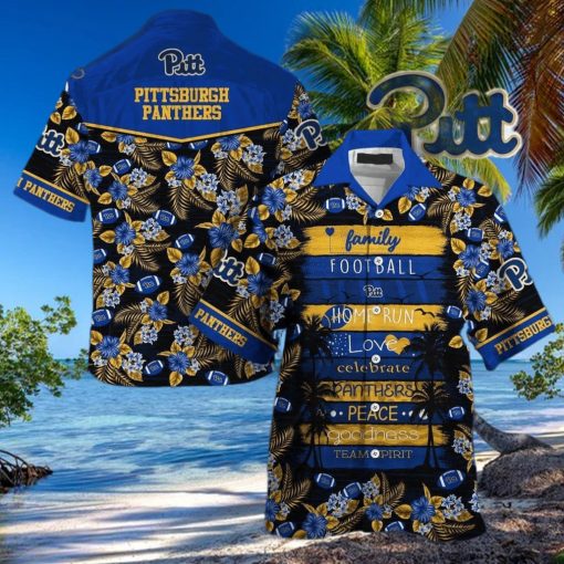 NCAA Pitt Panthers Hawaiian Shirt Family Football Homerun Team Spirit