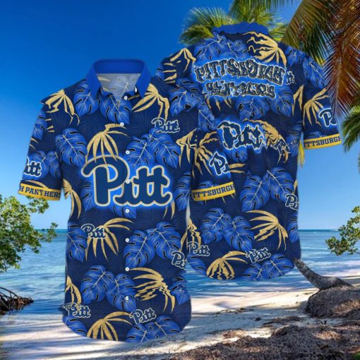 NCAA Pitt Panthers Hawaiian Shirt Palm Leaves Trendy Summer Gift