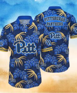 NCAA Pitt Panthers Hawaiian Shirt Palm Leaves Trendy Summer Gift