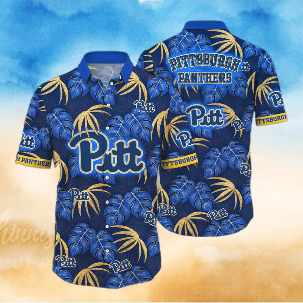 NCAA Pitt Panthers Hawaiian Shirt Palm Leaves Trendy Summer Gift NCAA Pitt Panthers Hawaiian Shirt Palm Leaves Trendy Summer Gift