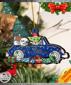 NCAA Pittsburgh Panthers And Baby Yoda Christmas Ornament 2023 Christmas Tree Decorations