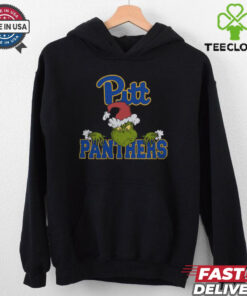 NCAA Pittsburgh Panthers Logo Football Grinch Christmas T Shirt