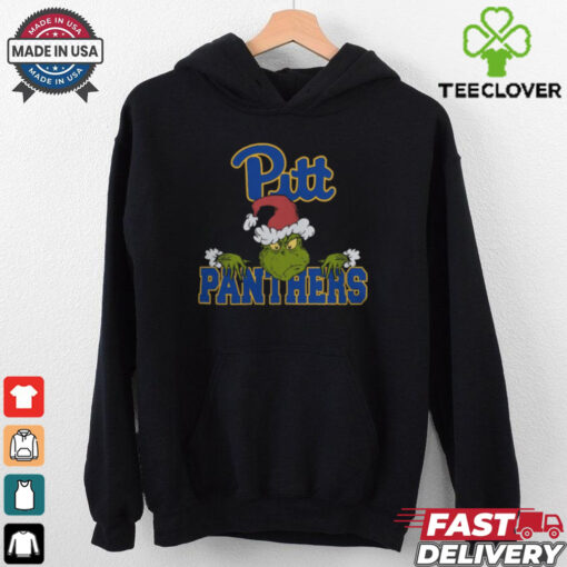 NCAA Pittsburgh Panthers Logo Football Grinch Christmas T Shirt