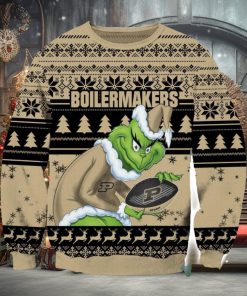 NCAA Purdue Boilermakers Grinch AOP Ugly Christmas Sweater Christmas Gift For Men And Women