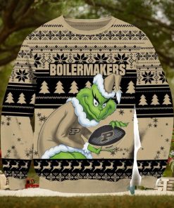 NCAA Purdue Boilermakers Grinch AOP Ugly Christmas Sweater Christmas Gift For Men And Women