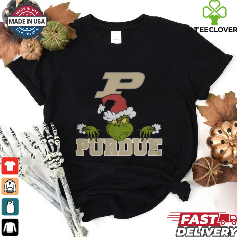 NCAA Purdue Boilermakers Logo Football Grinch Christmas T Shirt NCAA Purdue Boilermakers Logo Football Grinch Christmas T Shirt