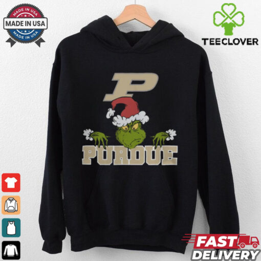 NCAA Purdue Boilermakers Logo Football Grinch Christmas T Shirt
