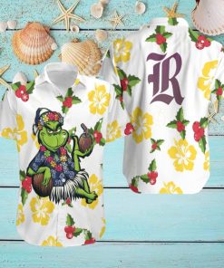 NCAA Rice Owls Aloha Grinch Relax Christmas Pattern Holly Hawaiian Shirt For Men And Women