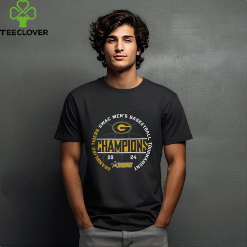 NCAA Shop Grambling Tigers Blue 84 Unisex 2024 SWAC Men’s Basketball Conference Tournament Champions T Shirt