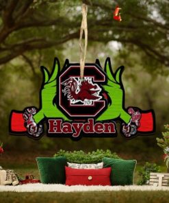 NCAA South Carolina Gamecocks Grinch Christmas Ornament