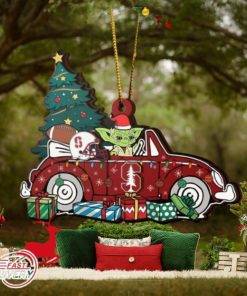 NCAA Stanford Cardinal And Baby Yoda Christmas Ornament