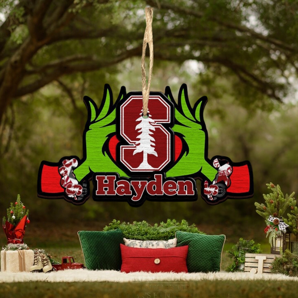 NCAA Stanford Cardinal Grinch Christmas Ornament NCAA Stanford Cardinal Grinch Christmas Ornament
