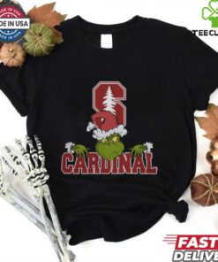 NCAA Stanford Cardinal Logo Football Grinch Christmas T Shirt