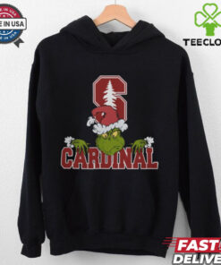 NCAA Stanford Cardinal Logo Football Grinch Christmas T Shirt