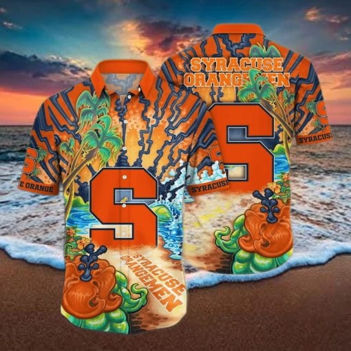 NCAA Syracuse Orange Hawaiian Shirt Birthday Gift For Beach Lovers