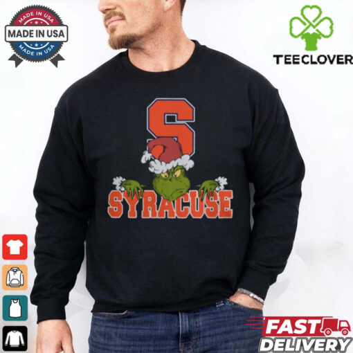 NCAA Syracuse Orange Logo Football Grinch Christmas T Shirt