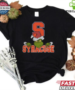 NCAA Syracuse Orange Logo Football Grinch Christmas T Shirt
