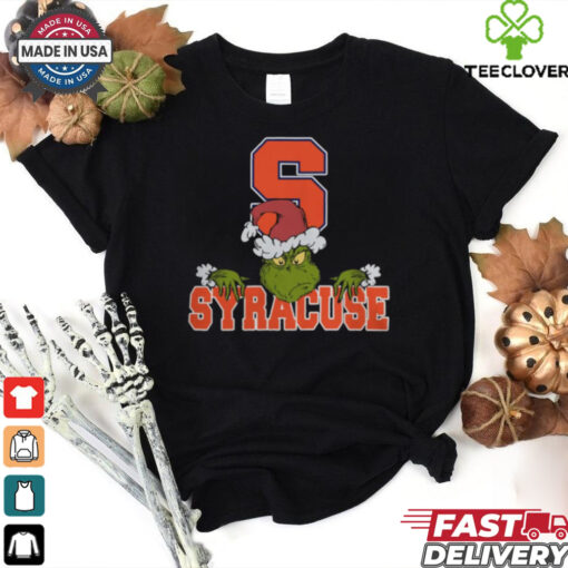 NCAA Syracuse Orange Logo Football Grinch Christmas T Shirt