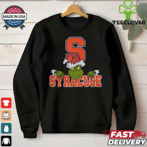 NCAA Syracuse Orange Logo Football Grinch Christmas T Shirt