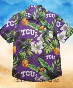 NCAA TCU Horned Frogs Parrot Tropical Floral Hawaiian Shirt