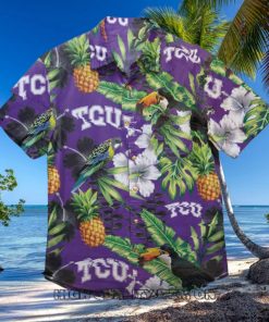 NCAA TCU Horned Frogs Parrot Tropical Floral Hawaiian Shirt