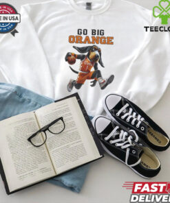 The **NCAA Tennessee Volunteers Go Big Orange 2025 Mascot Shirt** features a bold design showcasing the Tennessee Volunteers' mascot and iconic 