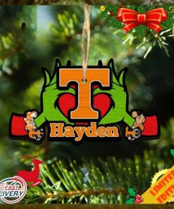 NCAA Tennessee Volunteers Grinch Christmas Ornament Personalized Your Name 2023 Christmas Tree Decorations