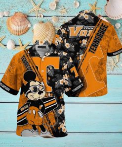 NCAA Tennessee Volunteers Hawaiian Shirt Mickey And Floral Pattern