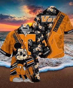 NCAA Tennessee Volunteers Hawaiian Shirt Mickey And Floral Pattern