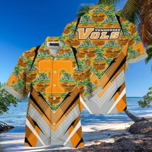 NCAA Tennessee Volunteers Hawaiian Shirt Palm Trees And Mountains Beach Lovers Gift