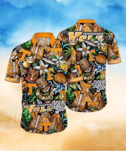 NCAA Tennessee Volunteers Tiki Hippie Hawaiian Shirt The Perfect Summer Vibe For FootBall Fans