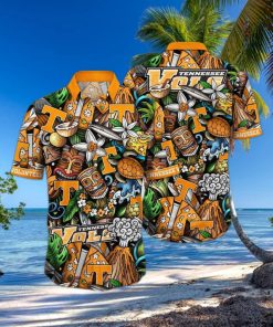 NCAA Tennessee Volunteers Tiki Hippie Hawaiian Shirt The Perfect Summer Vibe For FootBall Fans