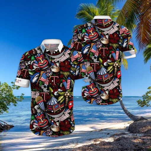 NCAA Texas A&ampM Aggies Flower Hawaii Shirt Summer Vibes For FootBall Fans