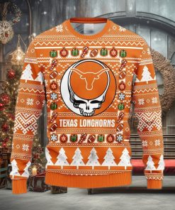 NCAA Texas Longhorns Grateful Dead Fleece 3D Sweater For Men And Women Gift Ugly Christmas